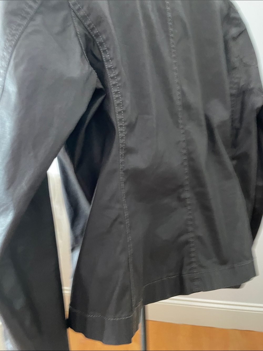 Eileen Fisher Charcoal Asymmetrical Zip Jacket - Picture 6 of 16